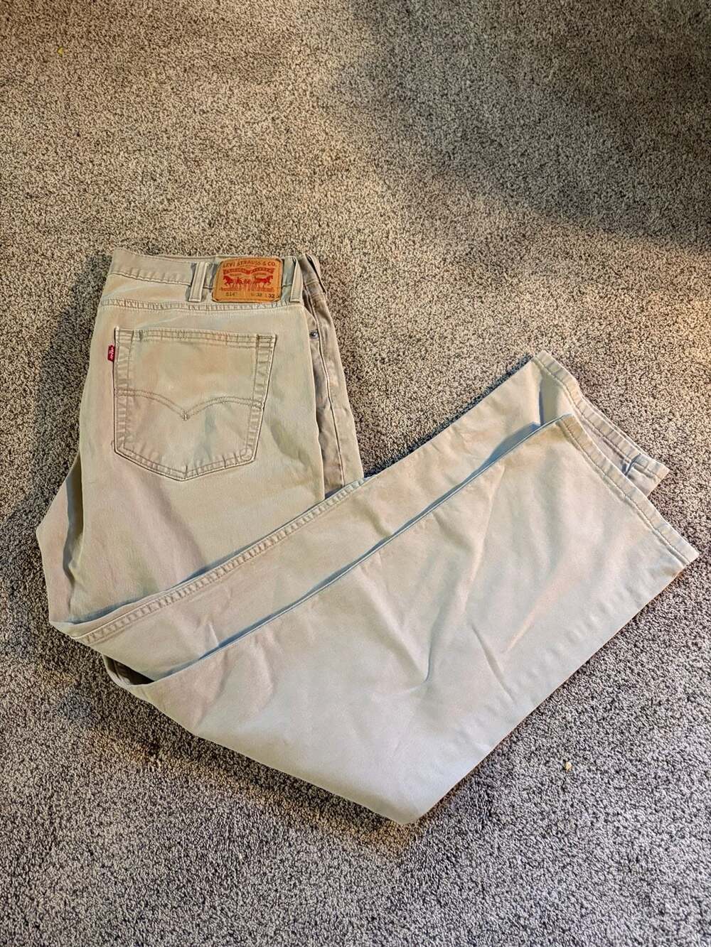 Levi's 514 Straight Fit Khaki Tan Pants 38x32